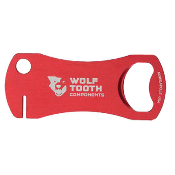 Wolf Tooth Components Bottle Opener and Rotor Truing Tool, Red-0