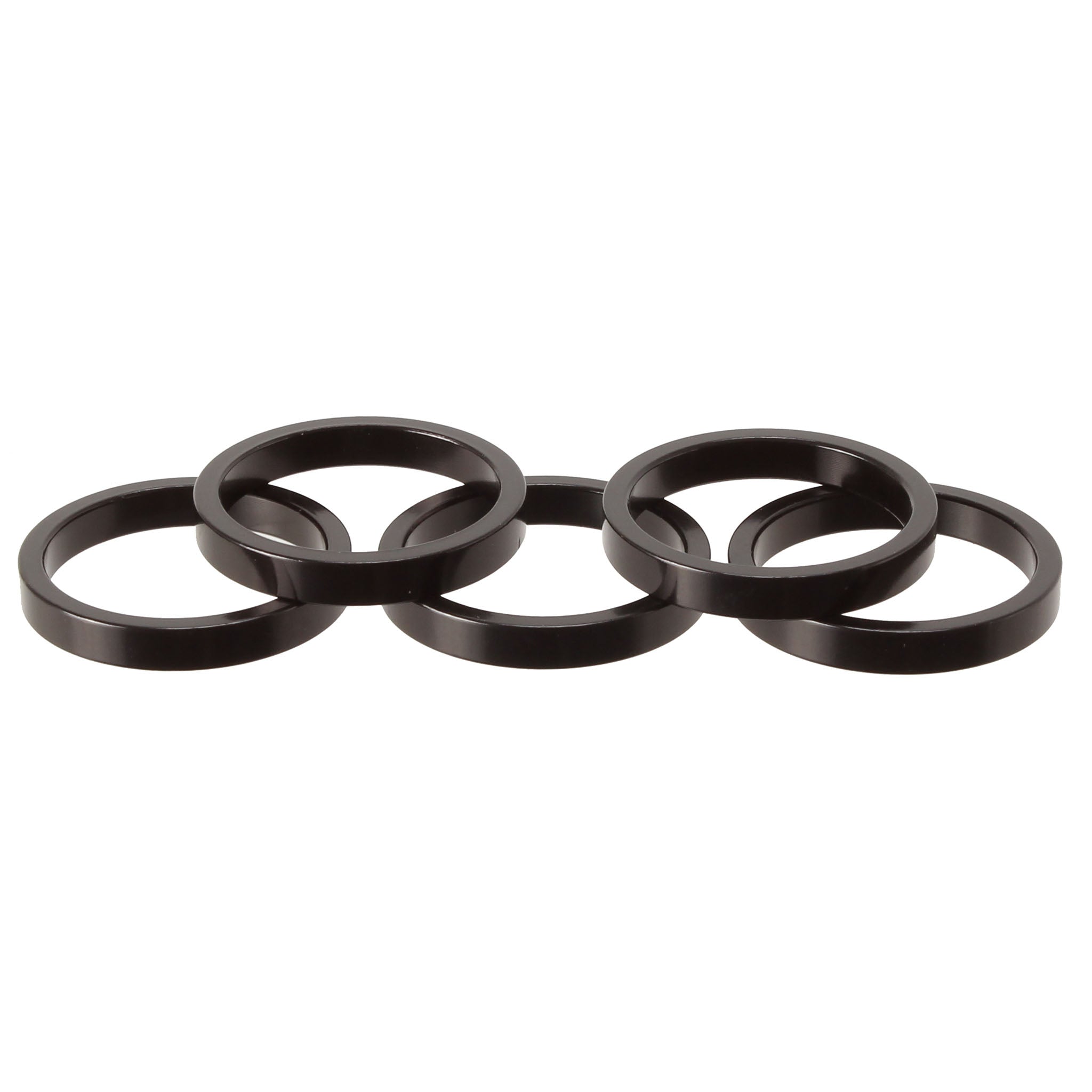 Wheels Mfg Aluminum Headset Spacer, 1-1/8", 5mm 100/Count  Black-0