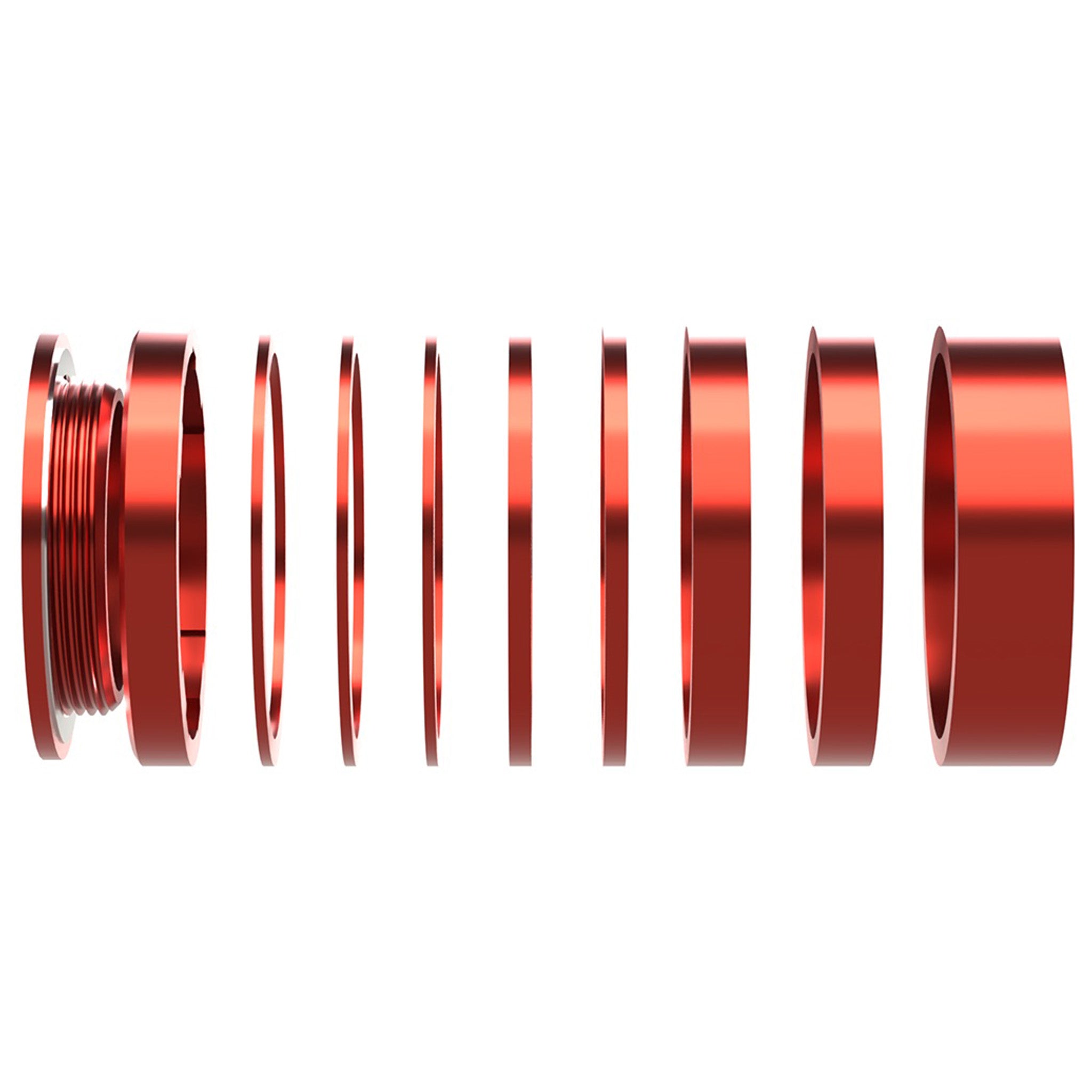 Wheels Mfg SOLO-HG Singlespeed Conversion Kit, Red-0