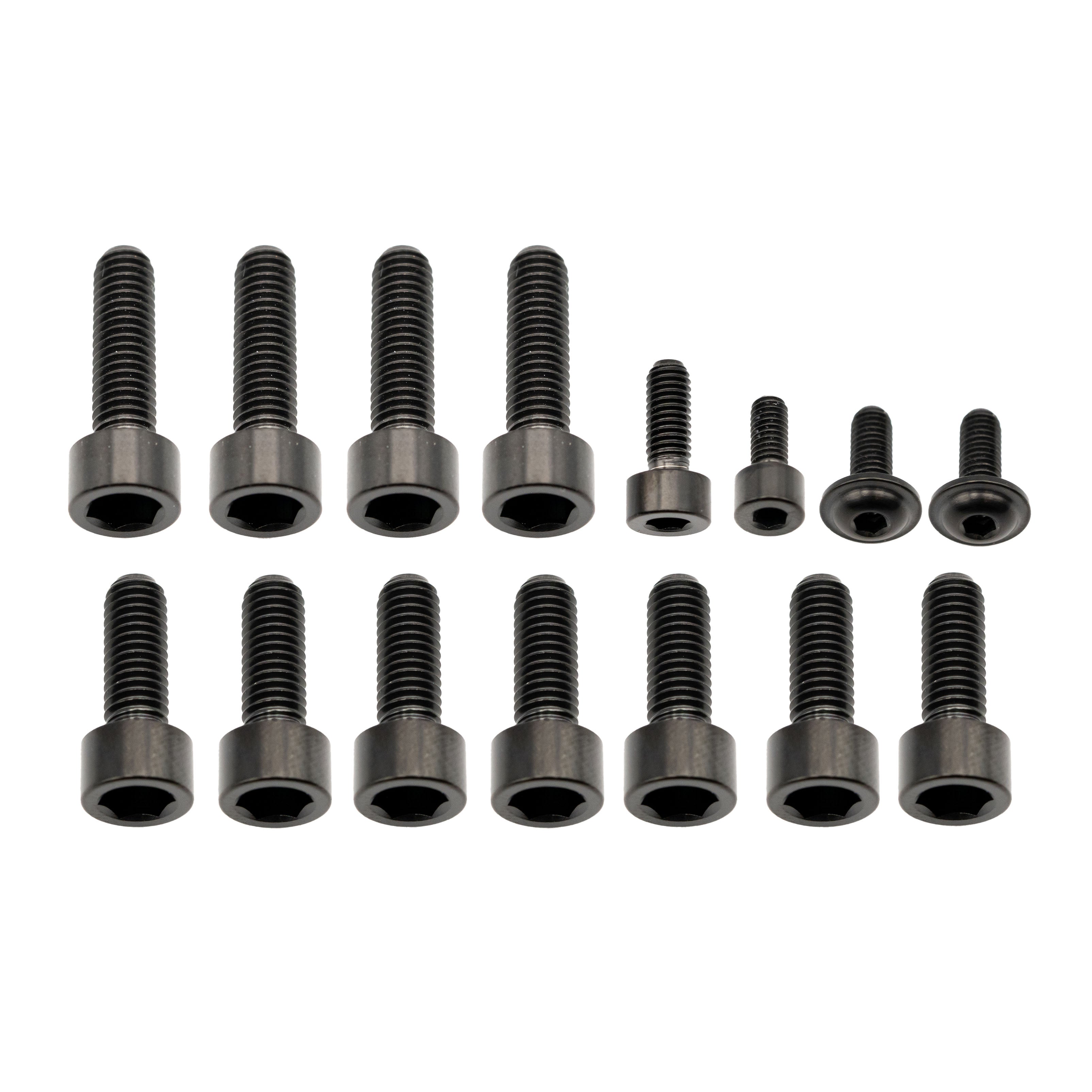 Better Bolts Fox 40/49 Fork Titanium Bolt Kit, Grip, Black, 15/Coun-0