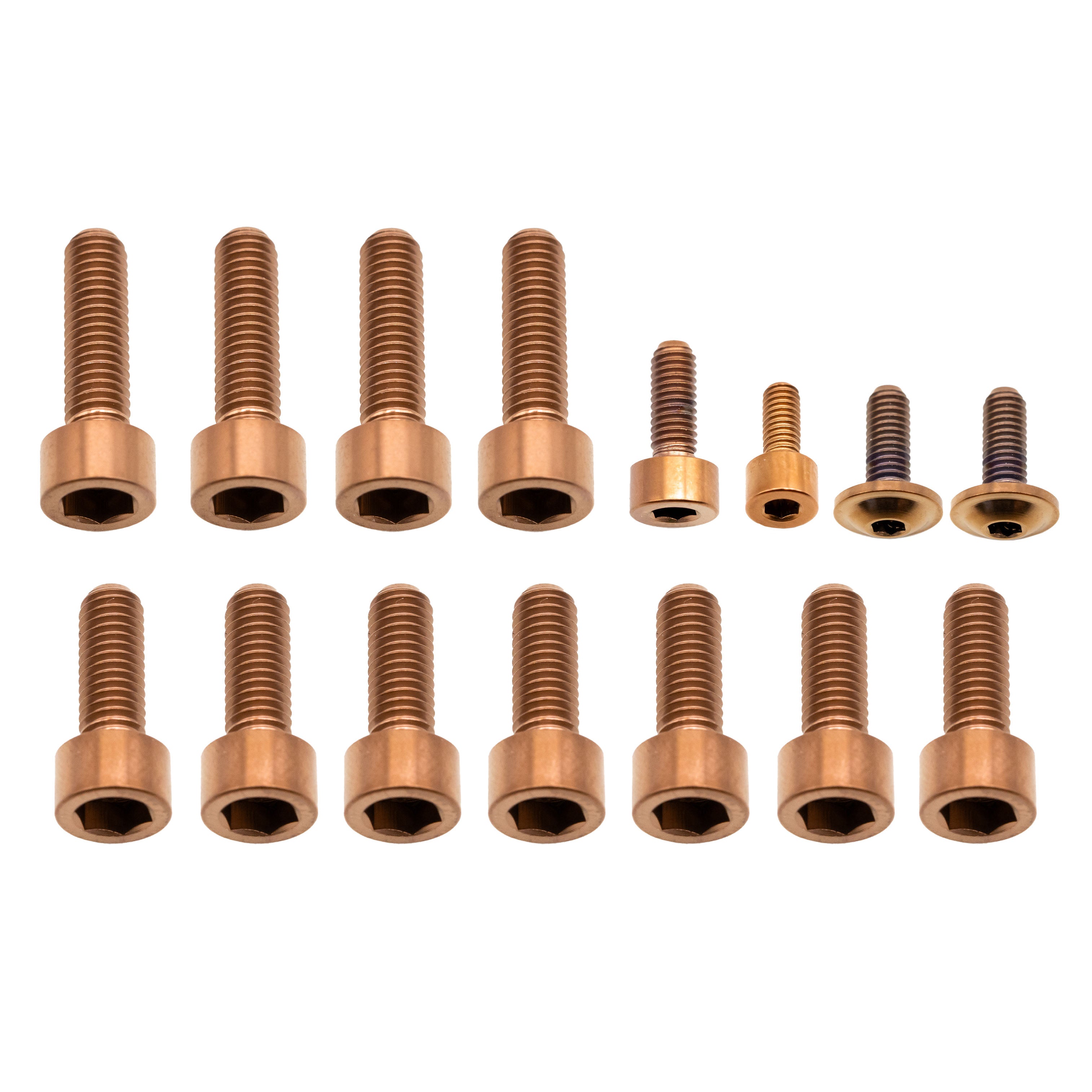 Better Bolts Fox 40/49 Fork Titanium Bolt Kit, Grip,Copper, 5/Count-0