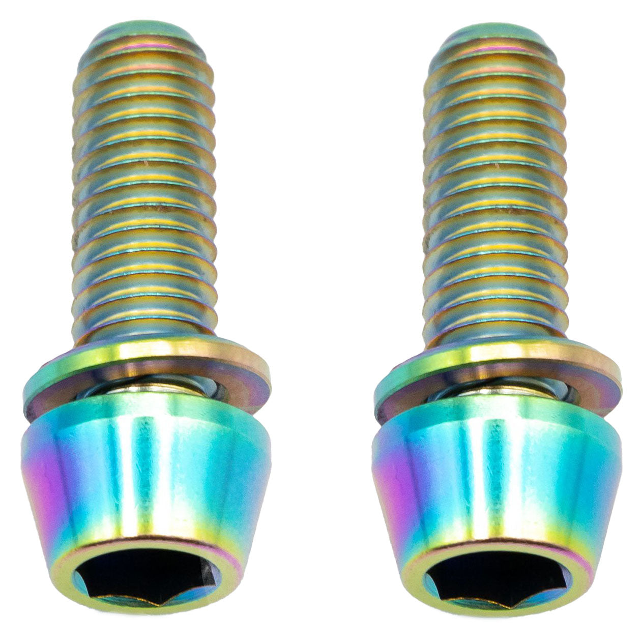 Better Bolts Titanium Post Mount Caliper Bolts, Rainbow, 2/Count-0