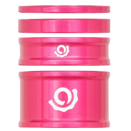 Industry Nine Headset Combo Spacer Kit, 1-1/8", Set/4, Pink-0