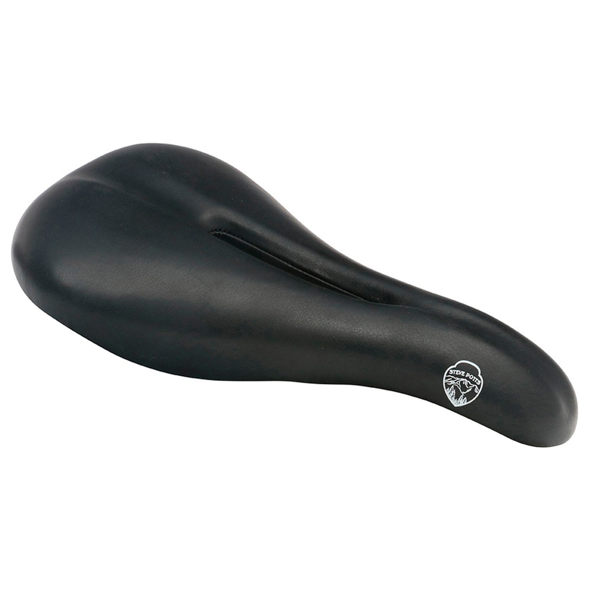 Steve Potts Chinook Steel Rail Saddle 150mm, Black-0